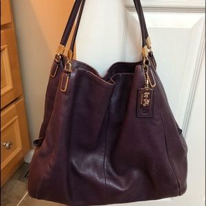Dark purple coach bag, good condition